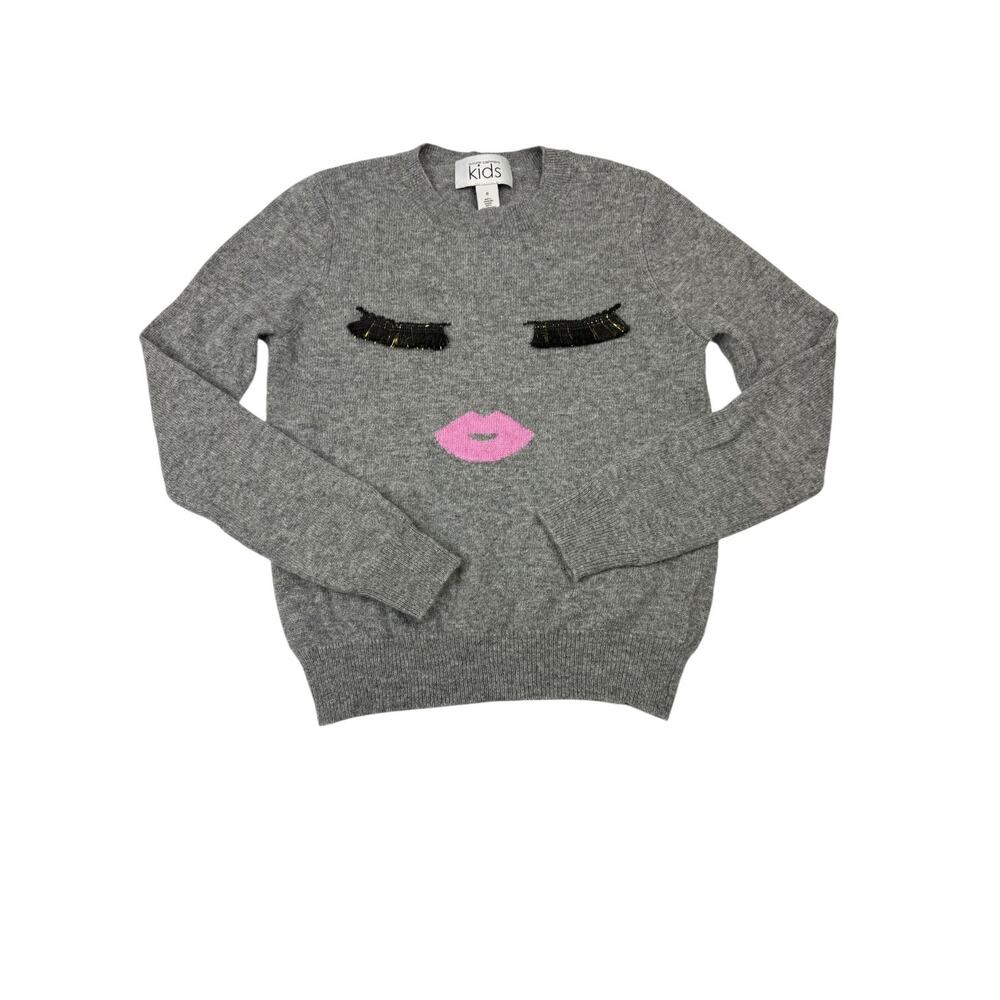 Girls Autumn Cashmere Face Merino Wool and Cashmere Sweater